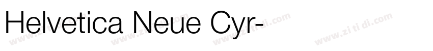 Helvetica Neue Cyr字体转换